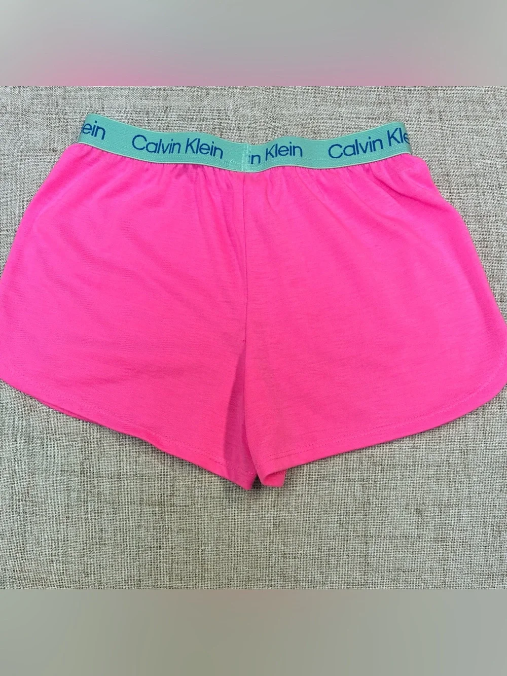 Calvin Klein Pink & Mint Striped Tank and Shorts Pajama Set